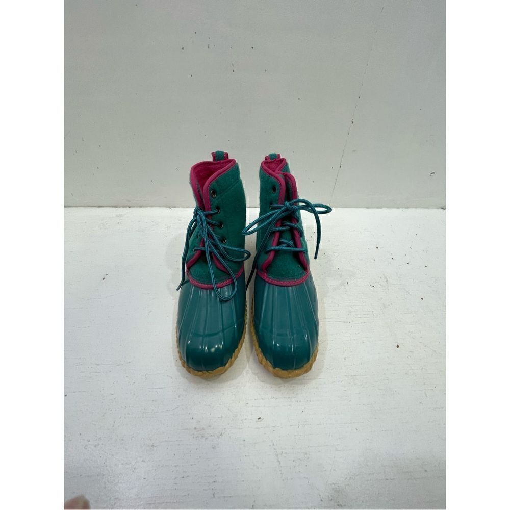 Sporto Green Pink Duck Booties Size 7 - Picture 2 of 6